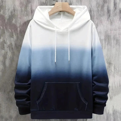 Men's Fashion Long Sleeve Sweatshirt 3D Gradient Printing Hoodie Simple Autumn Leisure Daily