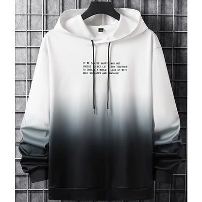 Men's Fashion Long Sleeve Sweatshirt 3D Gradient Printing Hoodie Simple Autumn Leisure Daily